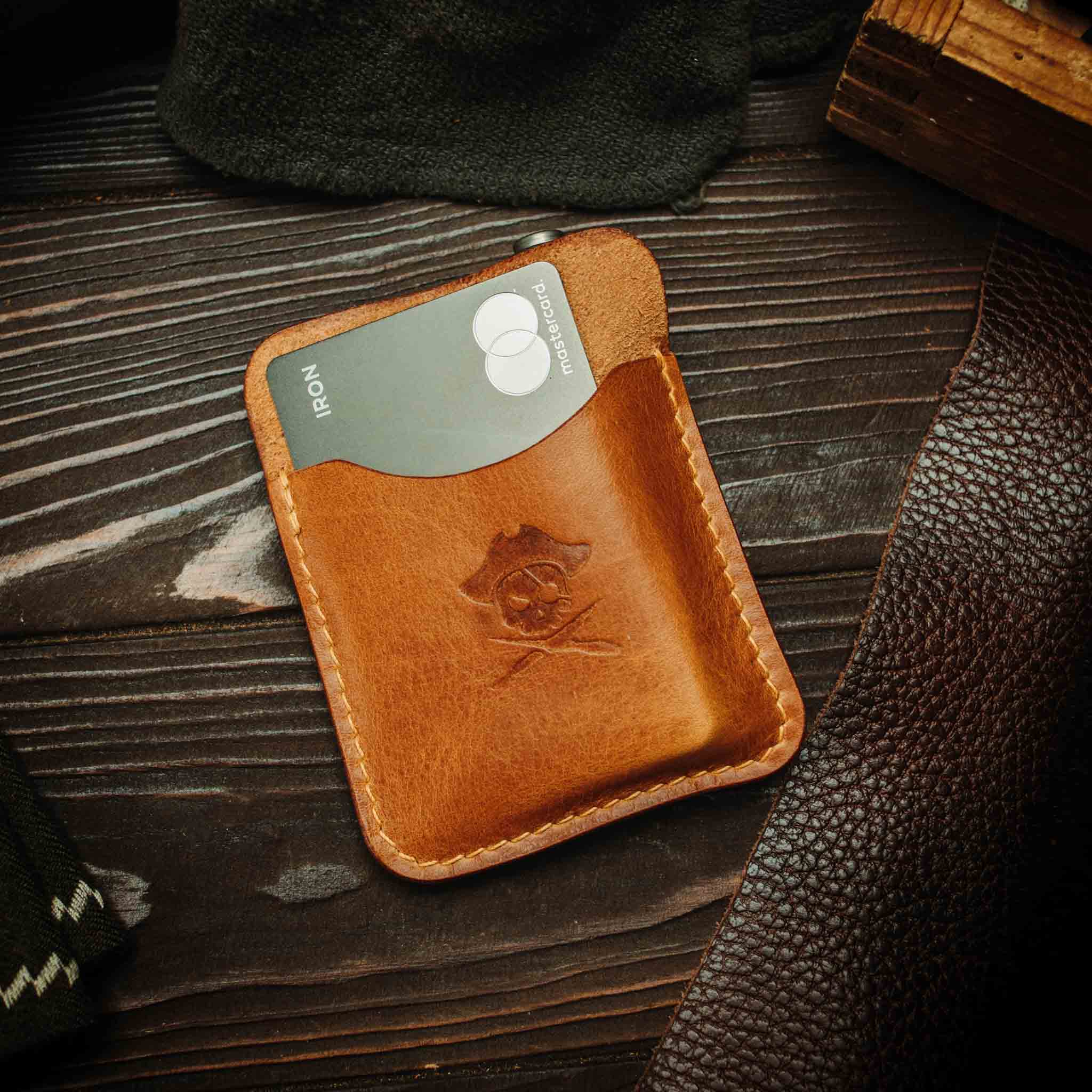 Small Pocket Organizer - First Mate Mini | Leather Pocket Slip | Handcrafted Everyday Carry Pirate Goods