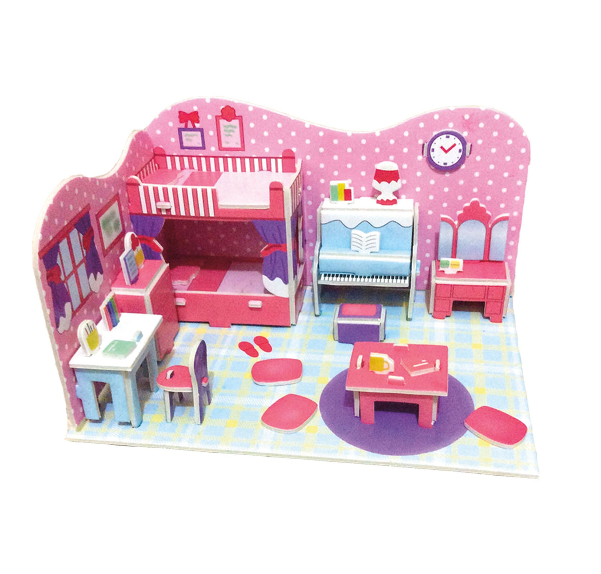 3d Bedroom Foam Puzzle 2 Colours Crafts