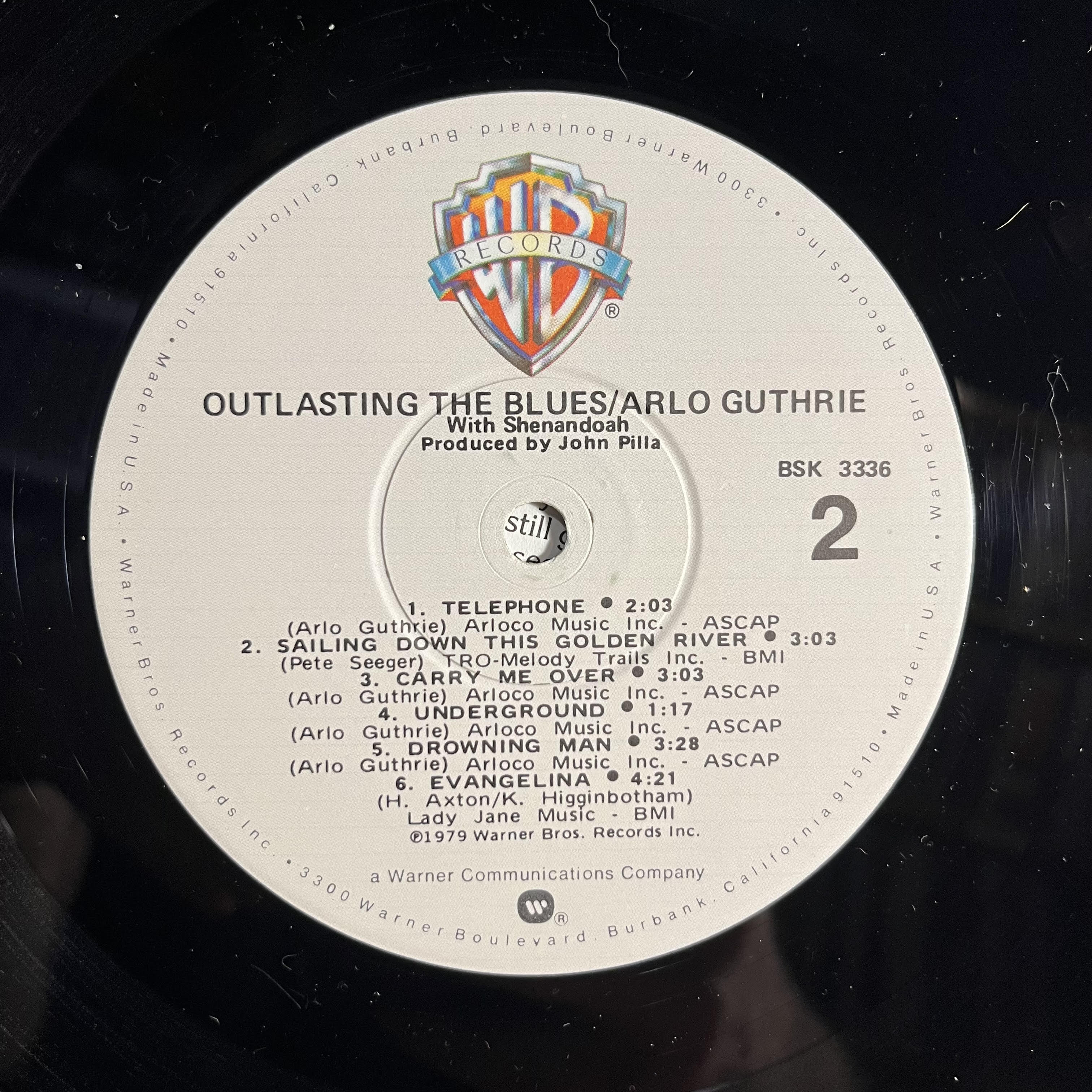Arlo Guthrie - Outlasting The Blues *WINCHESTER* | Near Mint (NM) Excellent (EX) Love Vinyl Records