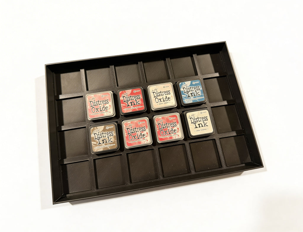 Distress Oxide Mini Ink Pad Holder, 24 Slot Storage Tray, Made to Order Y-Axis Printing LLC
