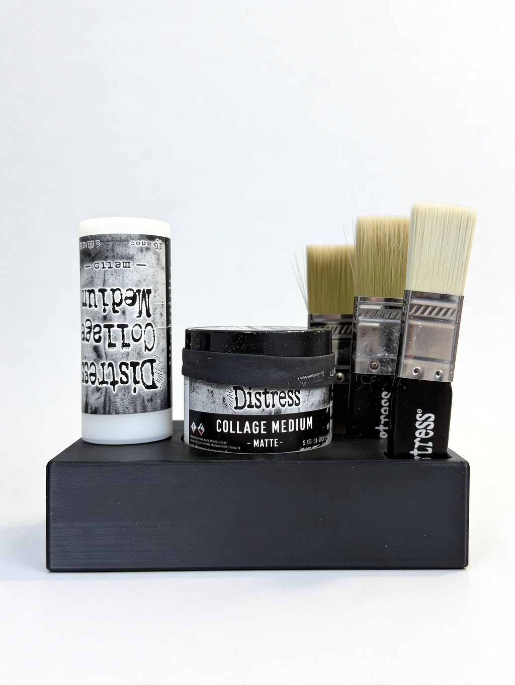 Mixed Media Adhesive Stand for Tim Holtz Distress Collage Medium, Glue and Brushes Y-Axis Printing LLC