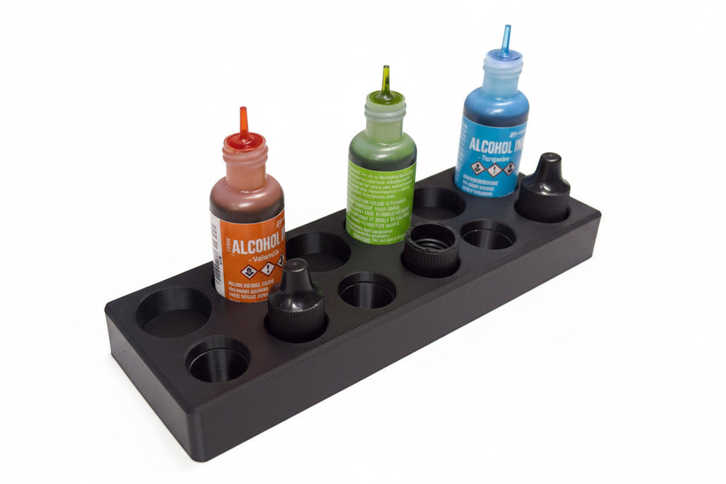 Ranger Alcohol Ink Storage Tray with Cap Holders, Holds 6 Bottles, Made to Order in 10 Colors Y-Axis Printing LLC