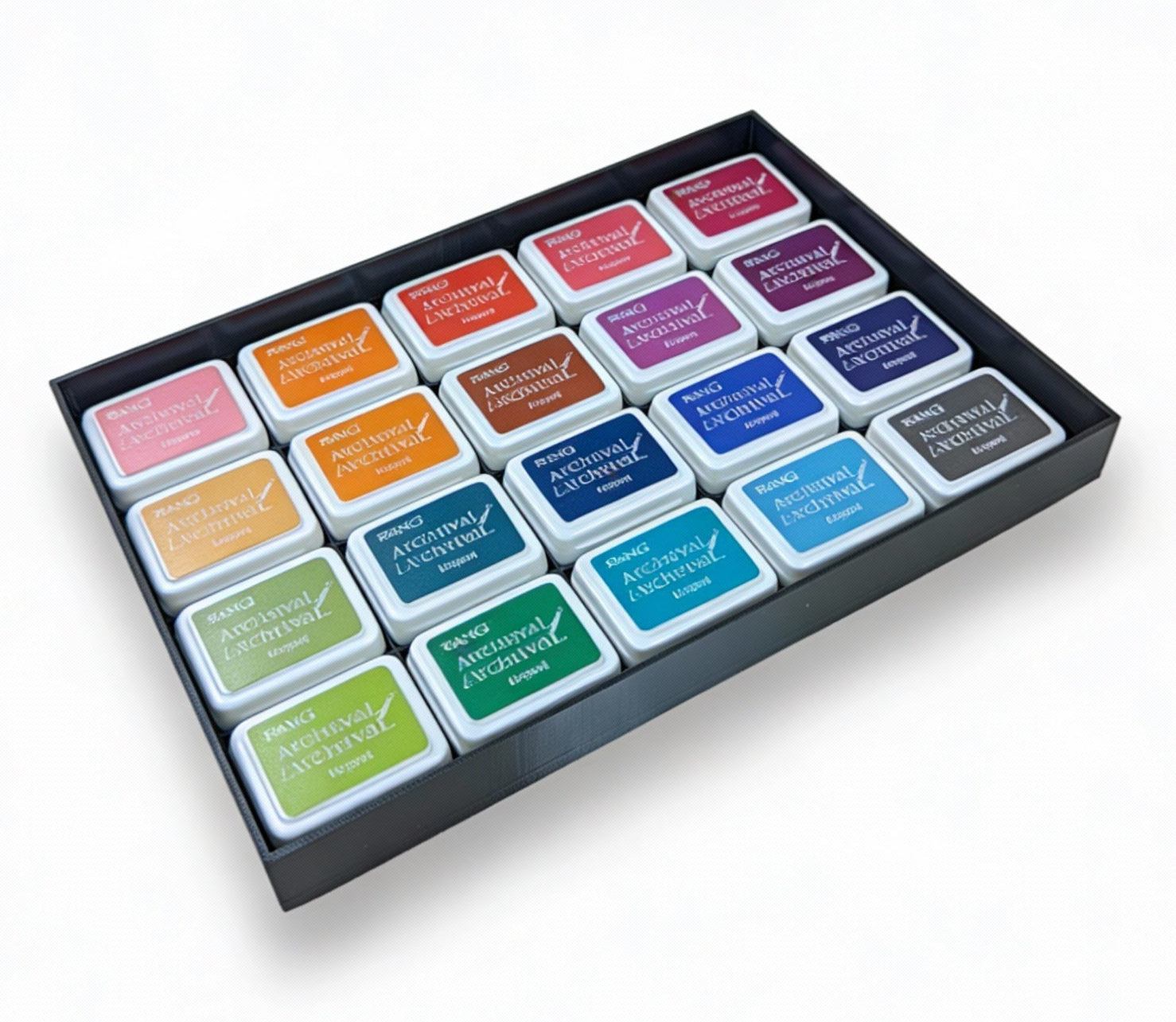 Mini Archival Ink Pad Stackable Storage Tray, Compact Organizer for Craft and Scrapbooking Supplies Y-Axis Printing LLC