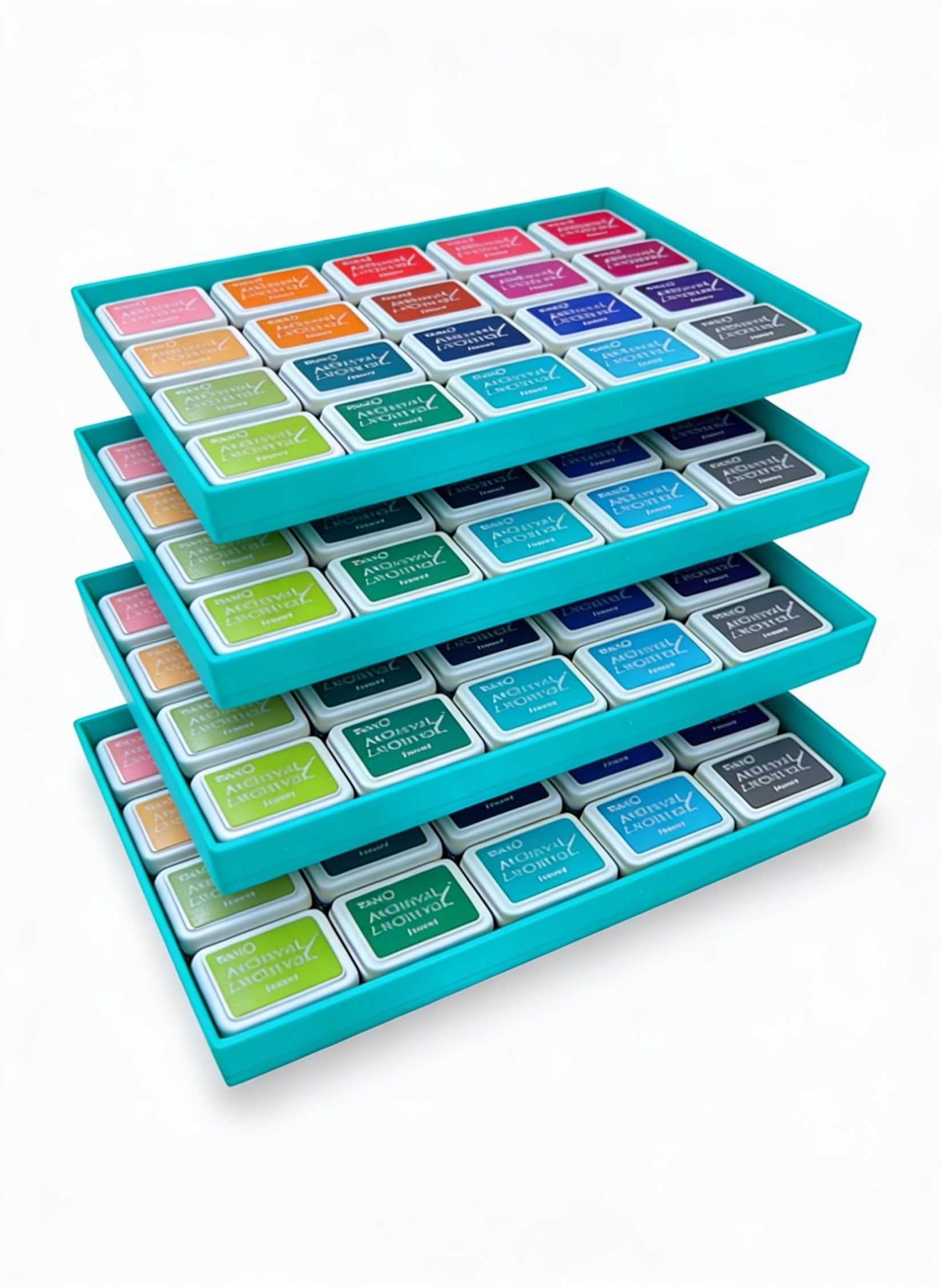 Mini Archival Ink Pad Stackable Storage Tray, Compact Organizer for Craft and Scrapbooking Supplies Y-Axis Printing LLC