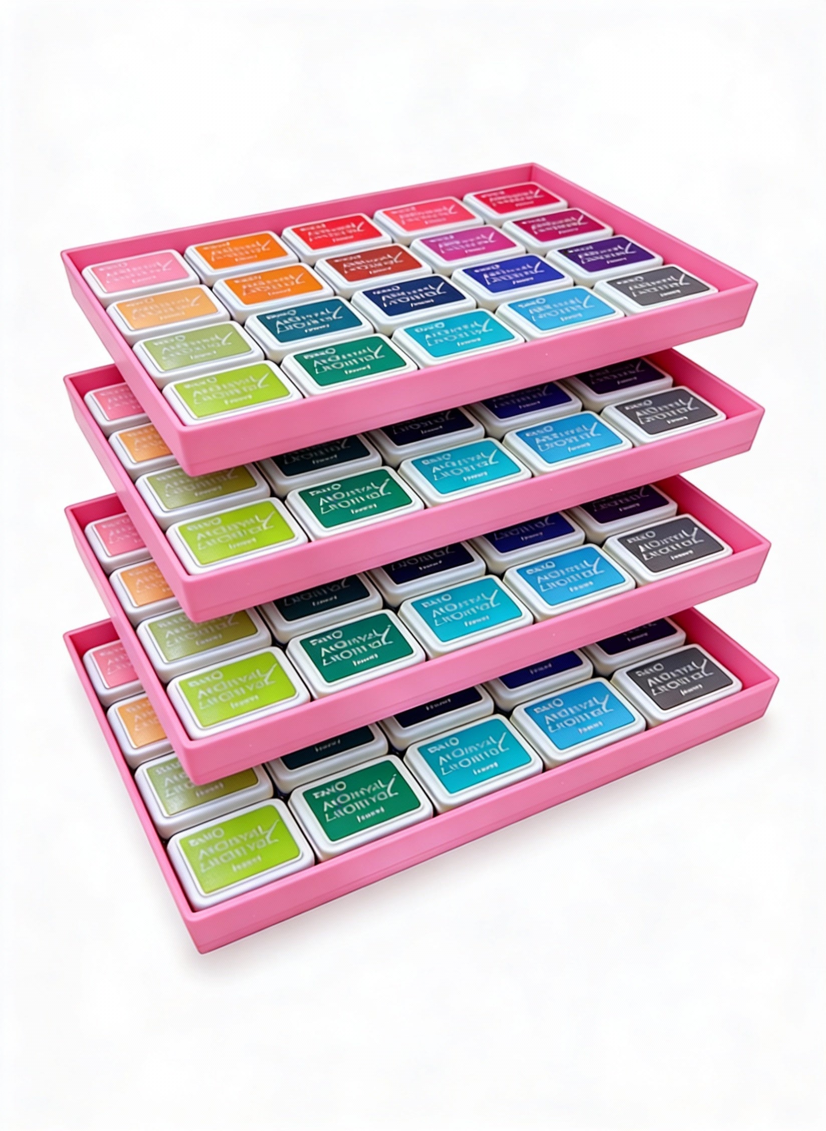 Mini Archival Ink Pad Stackable Storage Tray, Compact Organizer for Craft and Scrapbooking Supplies Y-Axis Printing LLC