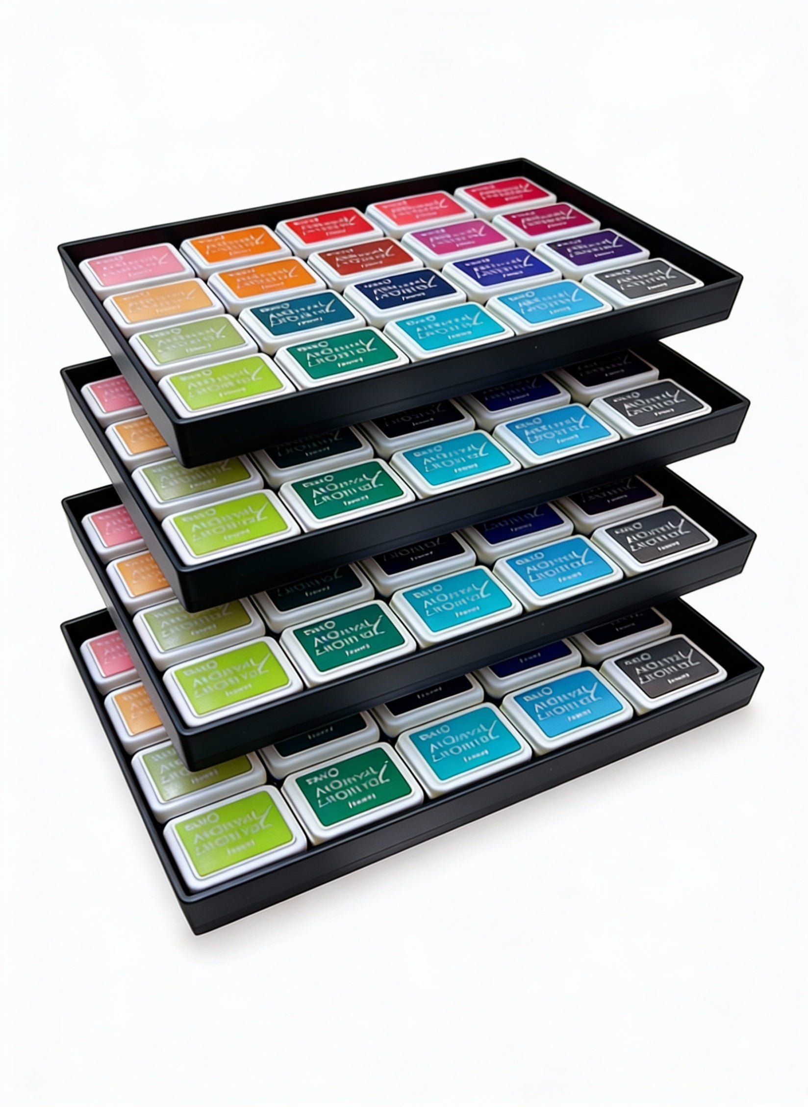 Mini Archival Ink Pad Stackable Storage Tray, Compact Organizer for Craft and Scrapbooking Supplies Y-Axis Printing LLC