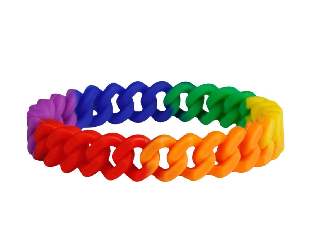 Gay Pride Chain Link Bracelet Variety Bundle (30 Pieces) The Awareness Company