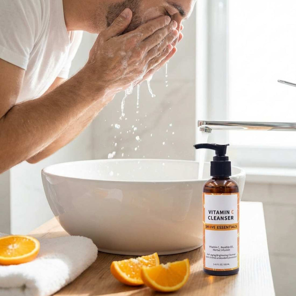 Gentle Vitamin C Facial Cleanser for Anti-Aging Skincare Shave Essentials