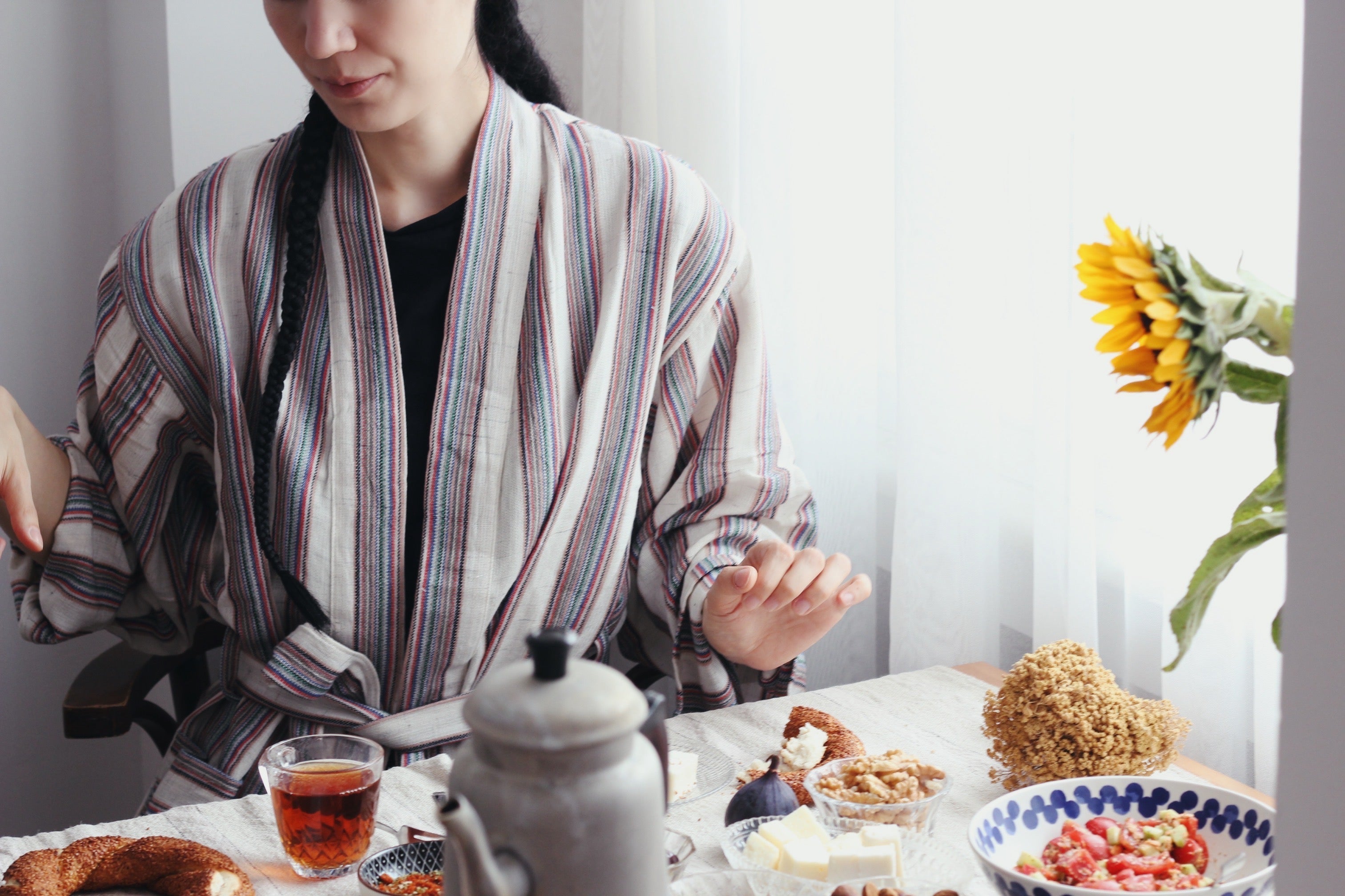 Gocek Kimono Robe Eastern Woven