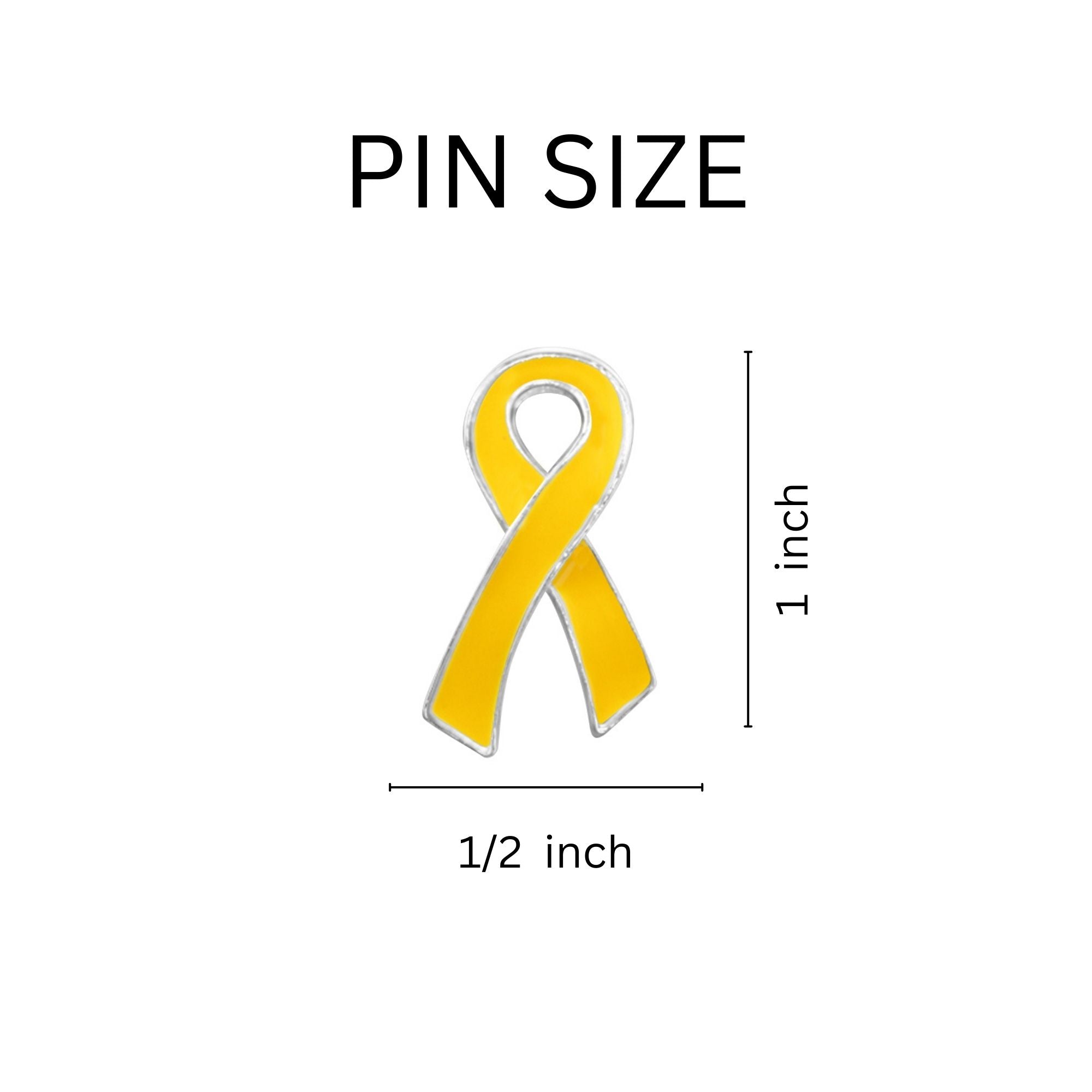 Gold Childhood Cancer Ribbon Pins The Awareness Company