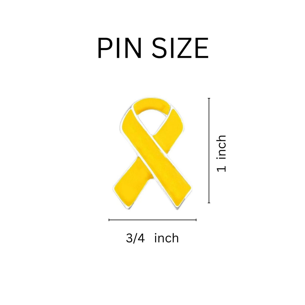 10 Pack Childhood Cancer Gold Ribbon Awareness Pins The Awareness Company