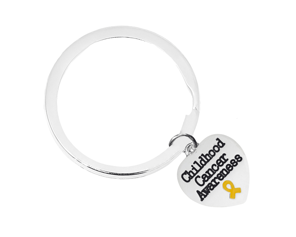 Gold Ribbon Childhood Cancer Split Style Key Chains The Awareness Company