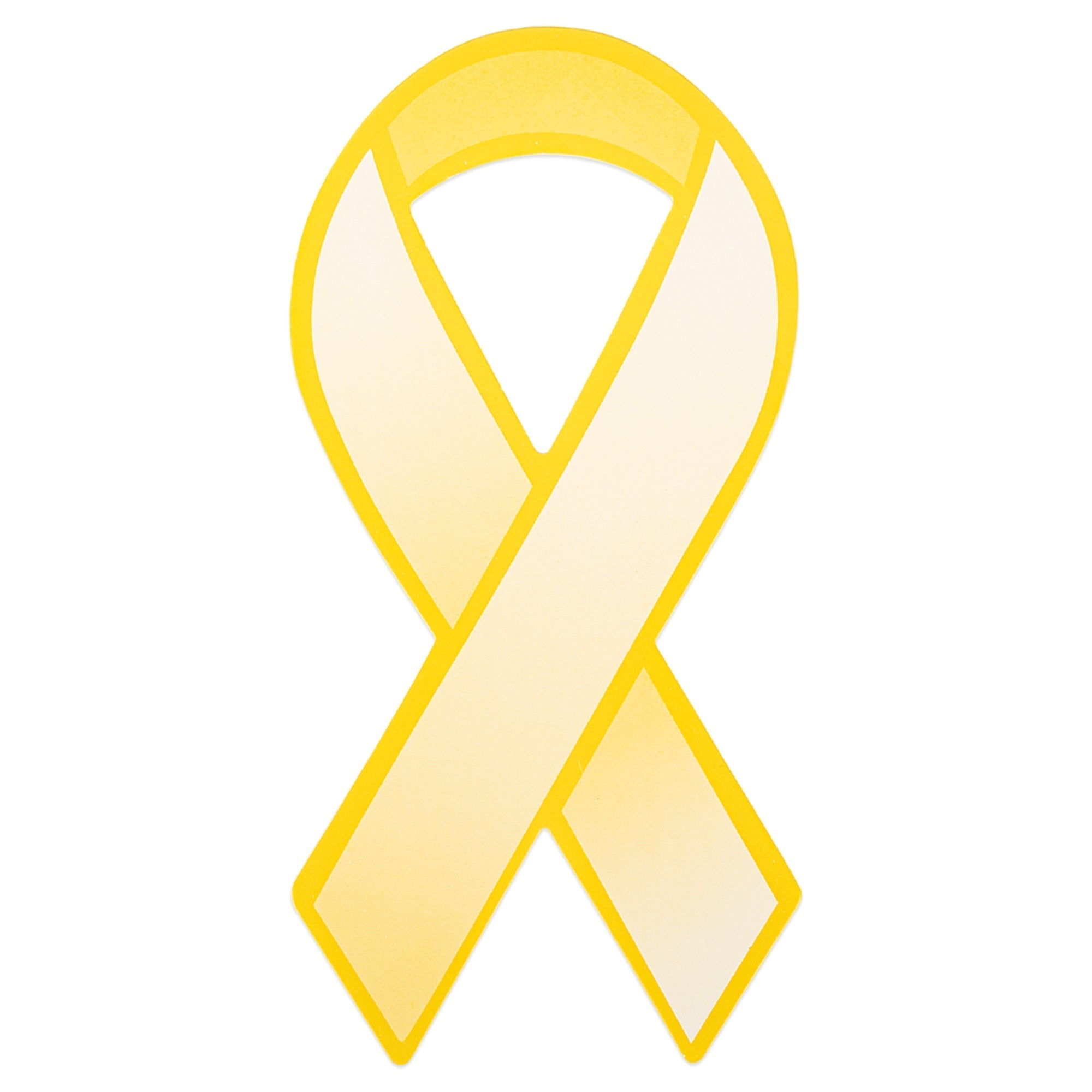 Gold Ribbon Paper Donation Ribbons (50/Pack) The Awareness Company