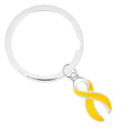 Gold Ribbon Split Style Key Chains The Awareness Company