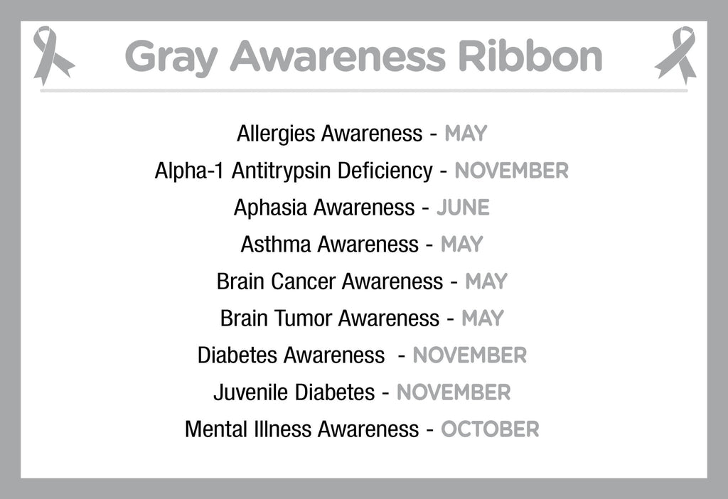 Gray Ribbon Charms The Awareness Company
