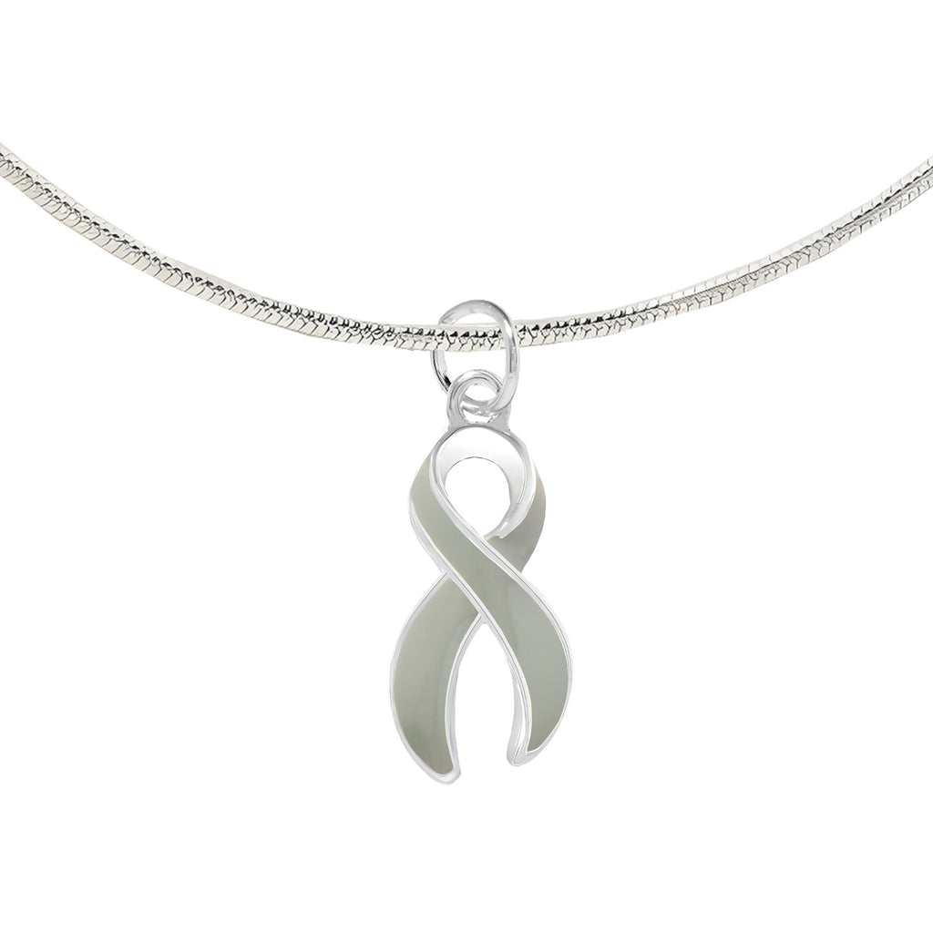 Gray Ribbon Necklaces The Awareness Company