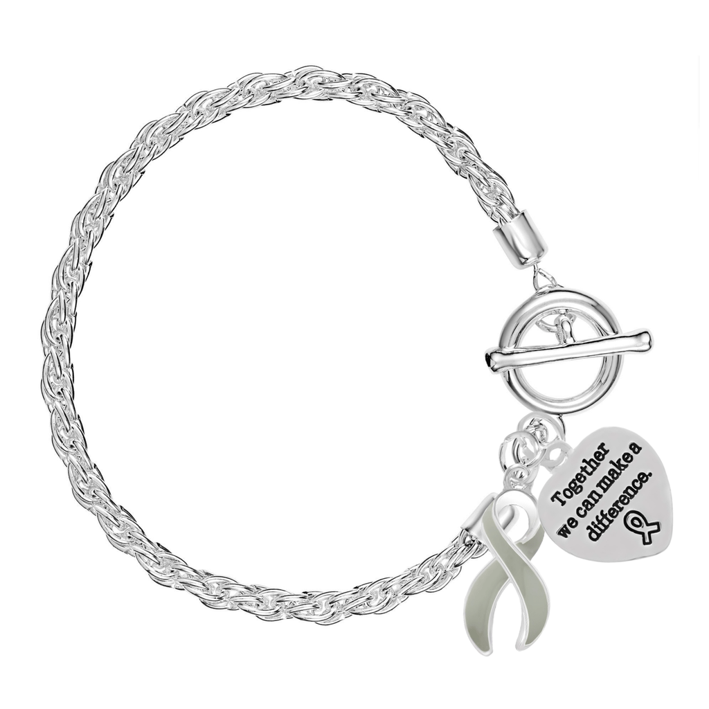 Gray Ribbon Rope Style Bracelets The Awareness Company