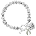 Gray Ribbon Where There is Love Bracelets The Awareness Company