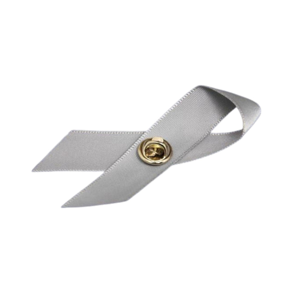 10 Pack Gray Satin Ribbon Pins The Awareness Company