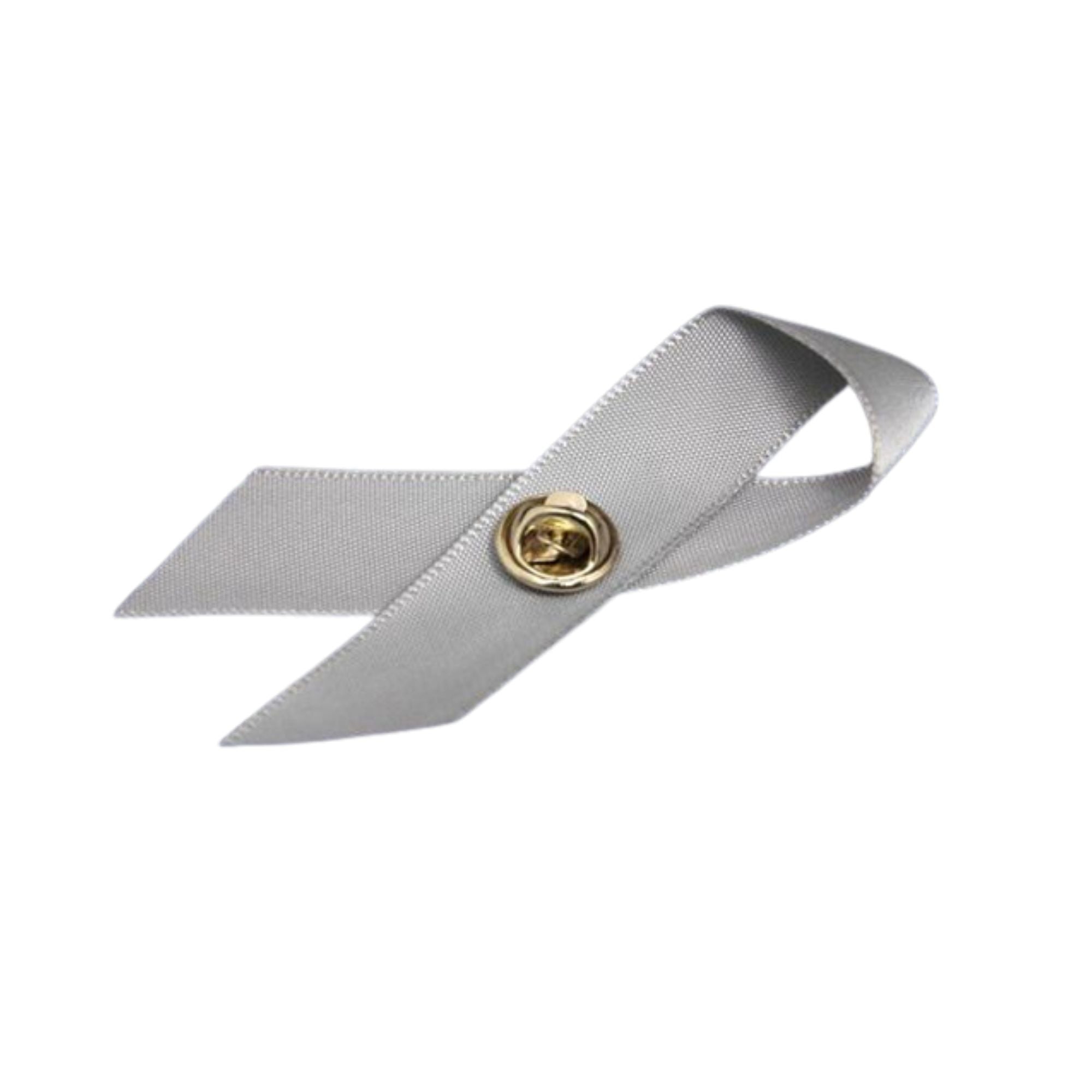 10 Pack Gray Satin Ribbon Pins The Awareness Company