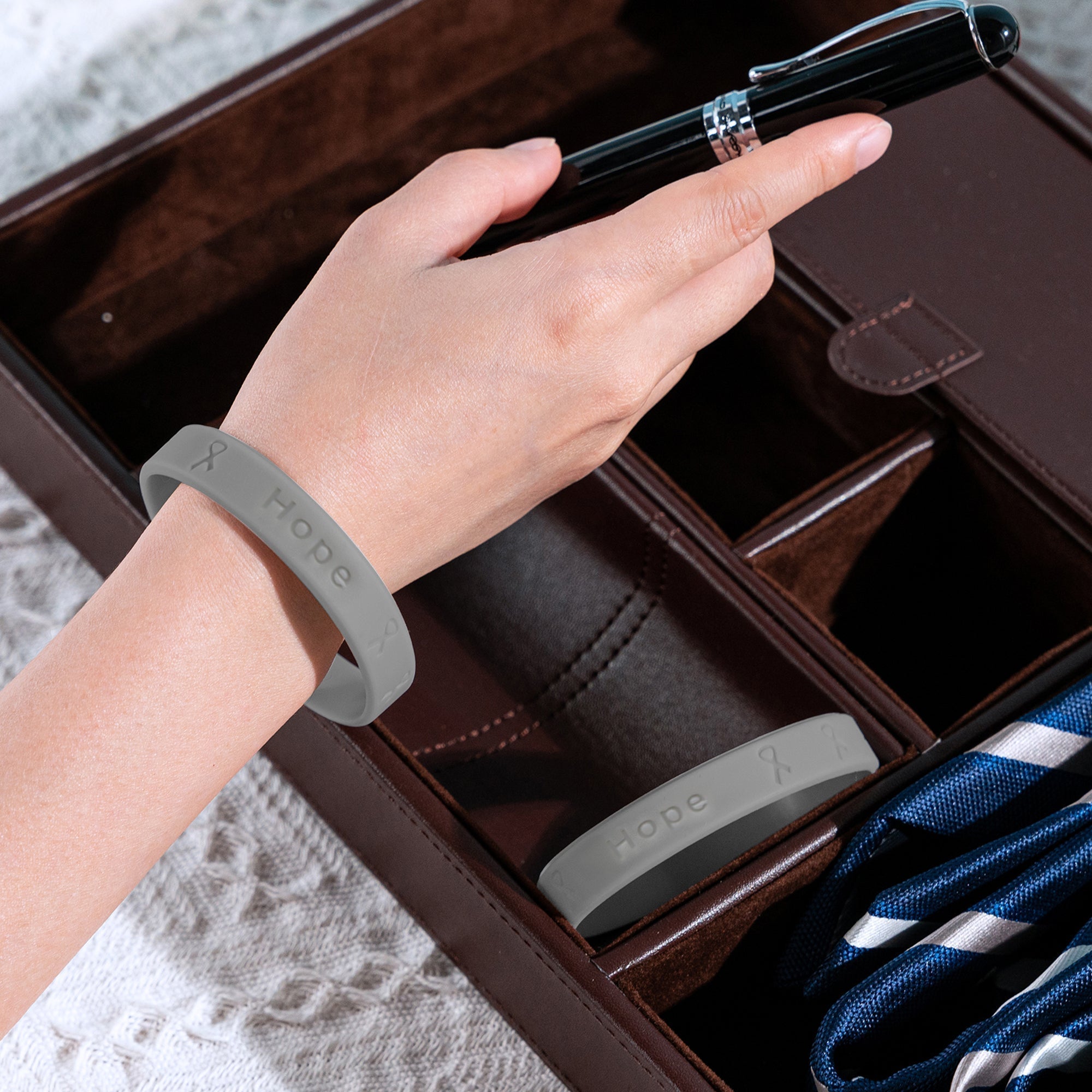 Gray Silicone Bracelets The Awareness Company