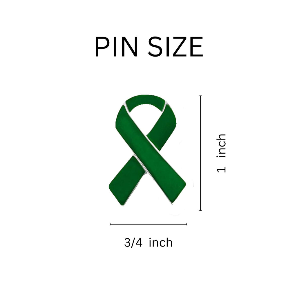 Bulk Pack Green Ribbon Awareness Pins The Awareness Company