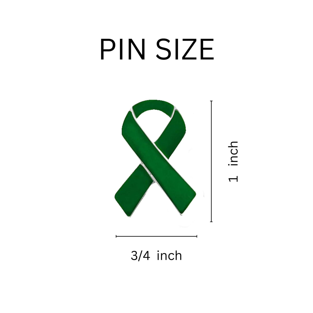 Bulk Pack Green Ribbon Awareness Pins The Awareness Company