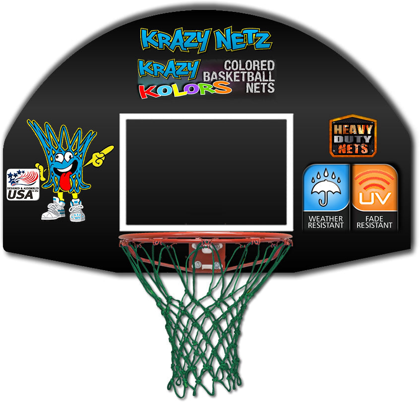 Krazy Netz Heavy Duty Green Basketball Rim Net Krazy Netz & Patchez