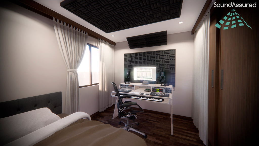 Grid Style Acoustic Foam Panels - Acoustic Foam Room Kits SoundAssured