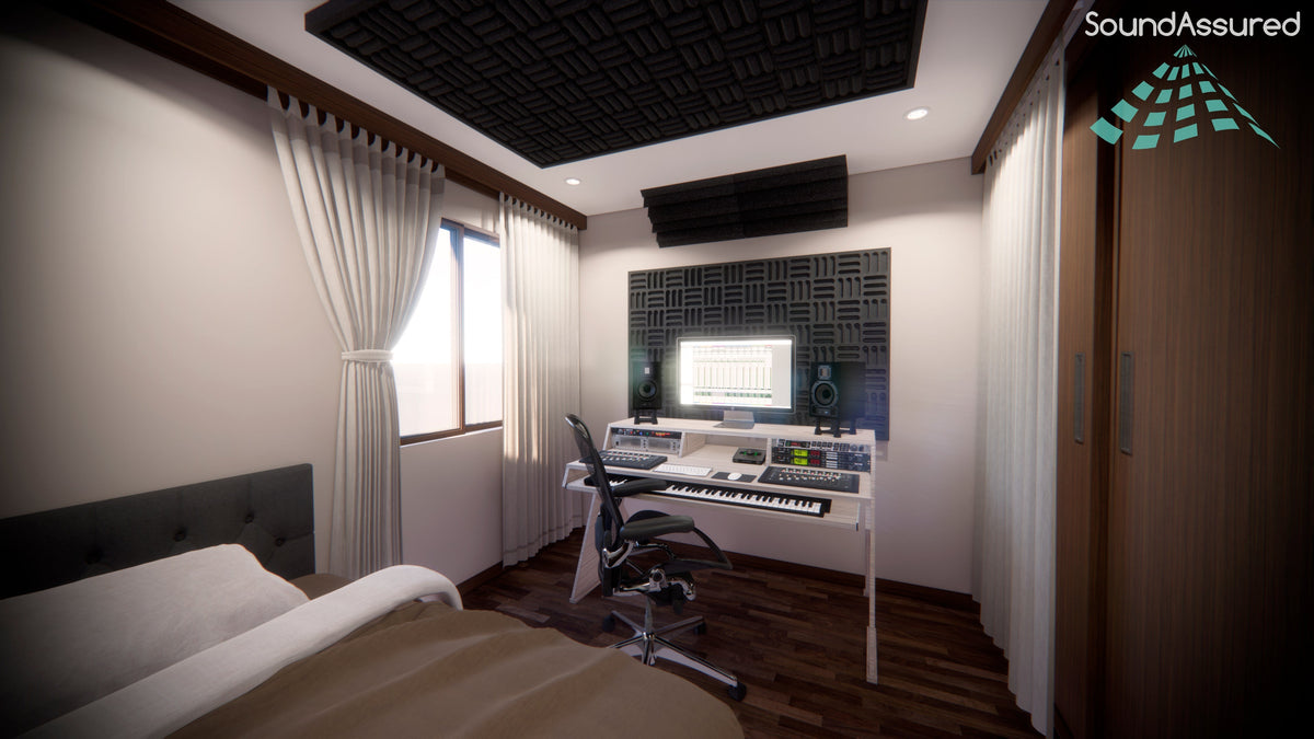 Grid Style Acoustic Foam Panels - Acoustic Foam Room Kits SoundAssured