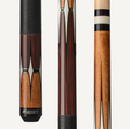 Players Energy Half & Half Antique stained maple & Rengas, White Diamond graphic w/Black Linen Wrap  Cue Stick C.P.Dean Company