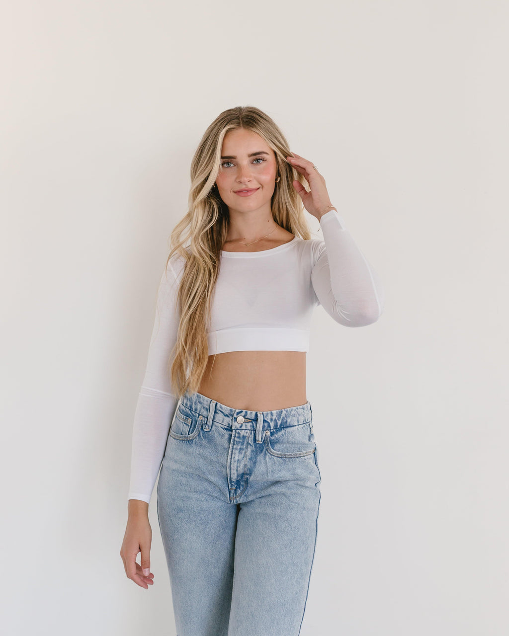 Crew Neck Long Sleeve Halftee HALFTEE Layering Fashions