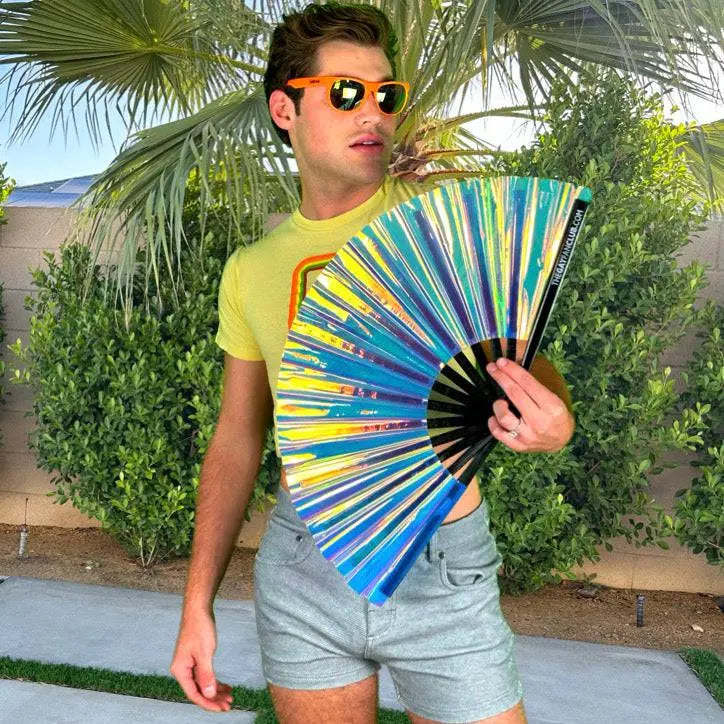 Disco Ball Holographic Fan The Gay Fan Club