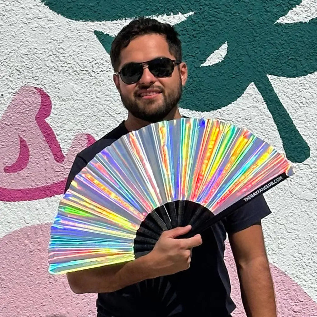 Disco Ball Holographic Fan The Gay Fan Club