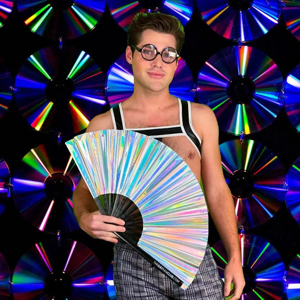 Disco Ball Holographic Fan The Gay Fan Club