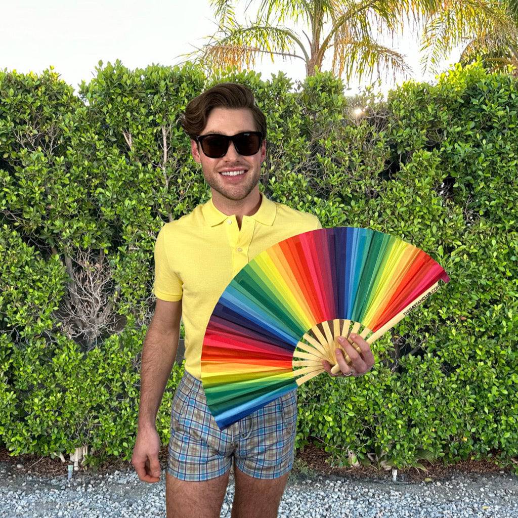 Rainbow Folding Fan The Gay Fan Club