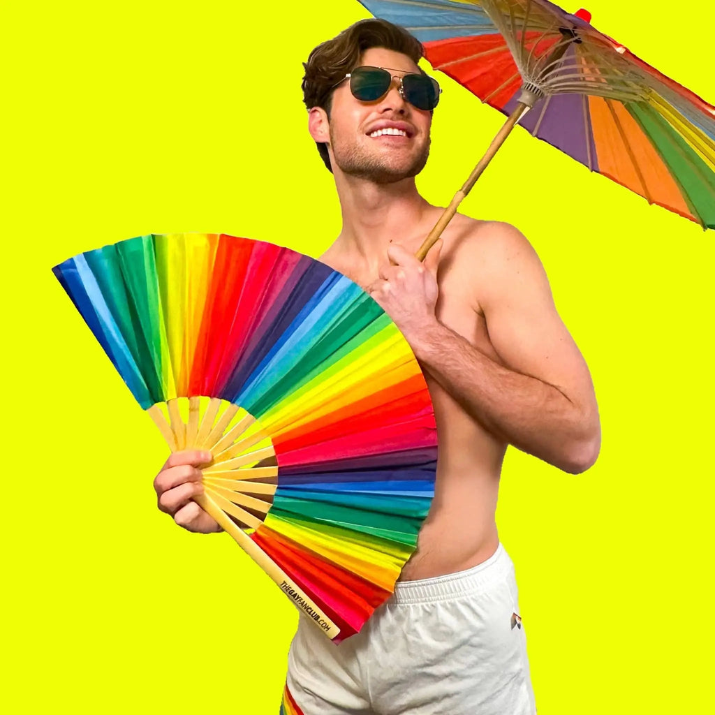 Rainbow Folding Fan The Gay Fan Club