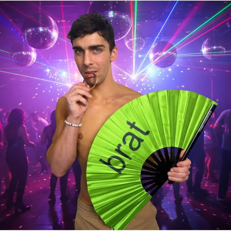 "Brat" Green Fan The Gay Fan Club