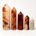 Handpicked Carnelian Agate Akik Obelisk Tower – 2.5” to 8”+ Variants KREATEUR MIAMI