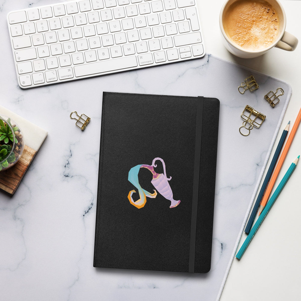 Aquarius Hardcover-bound Notebook Desksmith