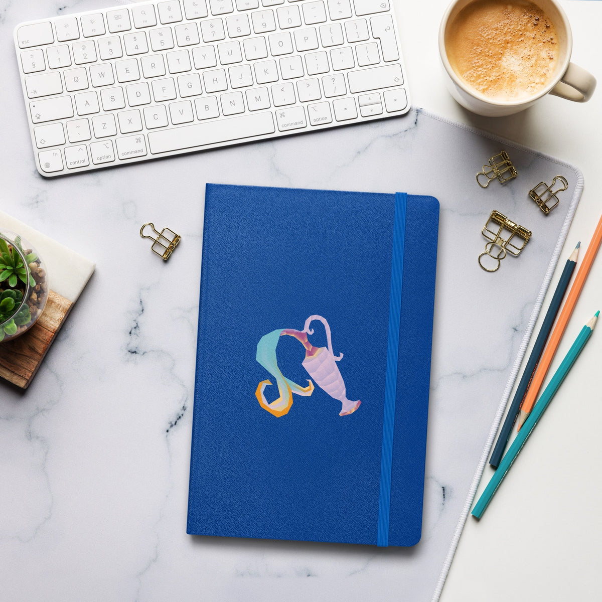 Aquarius Hardcover-bound Notebook Desksmith