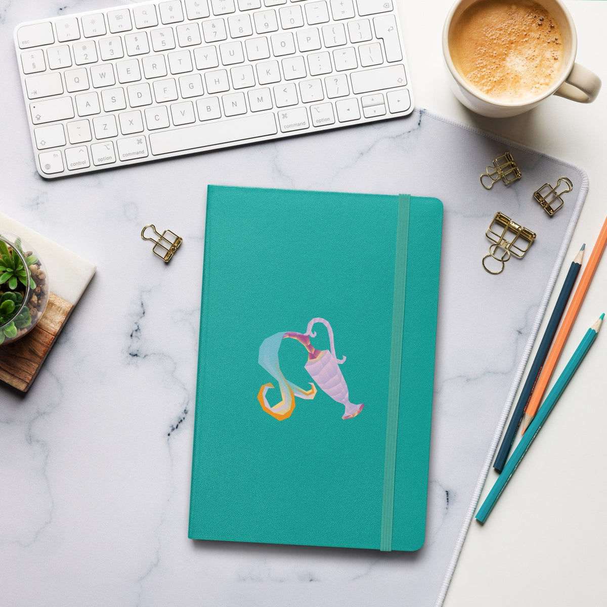 Aquarius Hardcover-bound Notebook Desksmith