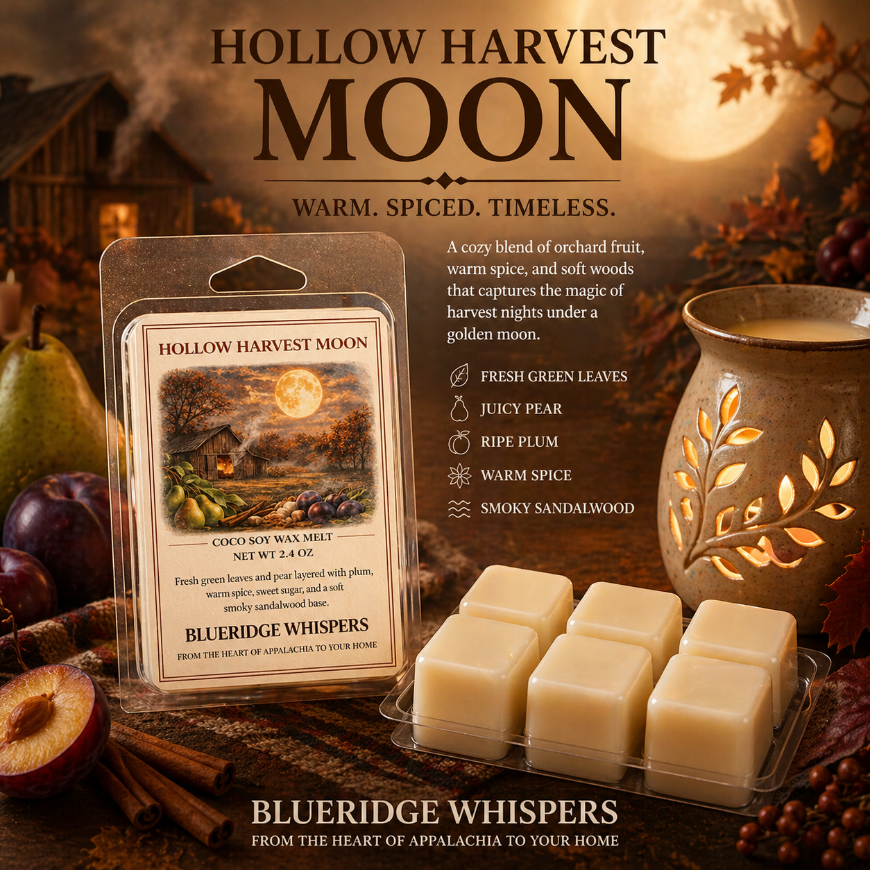 Hollow Harvest Moon Blue Ridge Whispers