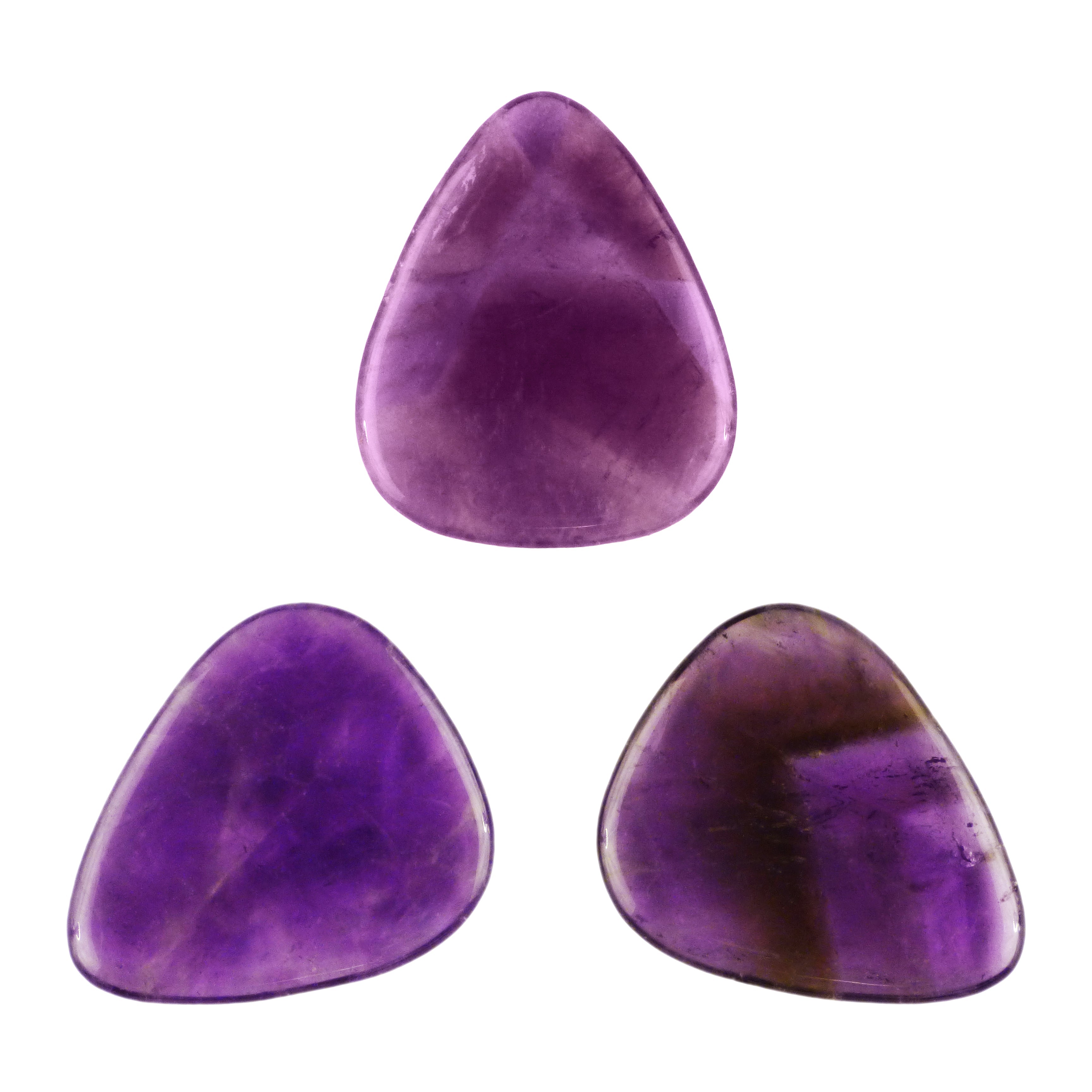 Amethyst Stone Guitar Or Bass Pick - 3.0 mm Ultra Heavy Gauge - 351 Shape - Specialty Handmade Gemstone Exotic Plectrum Exotic Plectrums