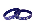 He Him Pronoun Silicone Bracelets The Awareness Company