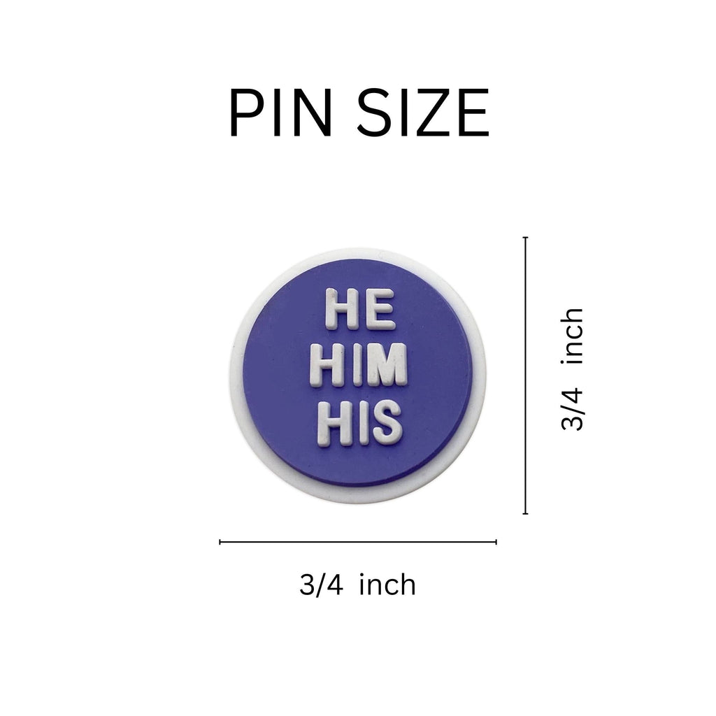 10 Pack He Him Pronoun Silicone Pins The Awareness Company