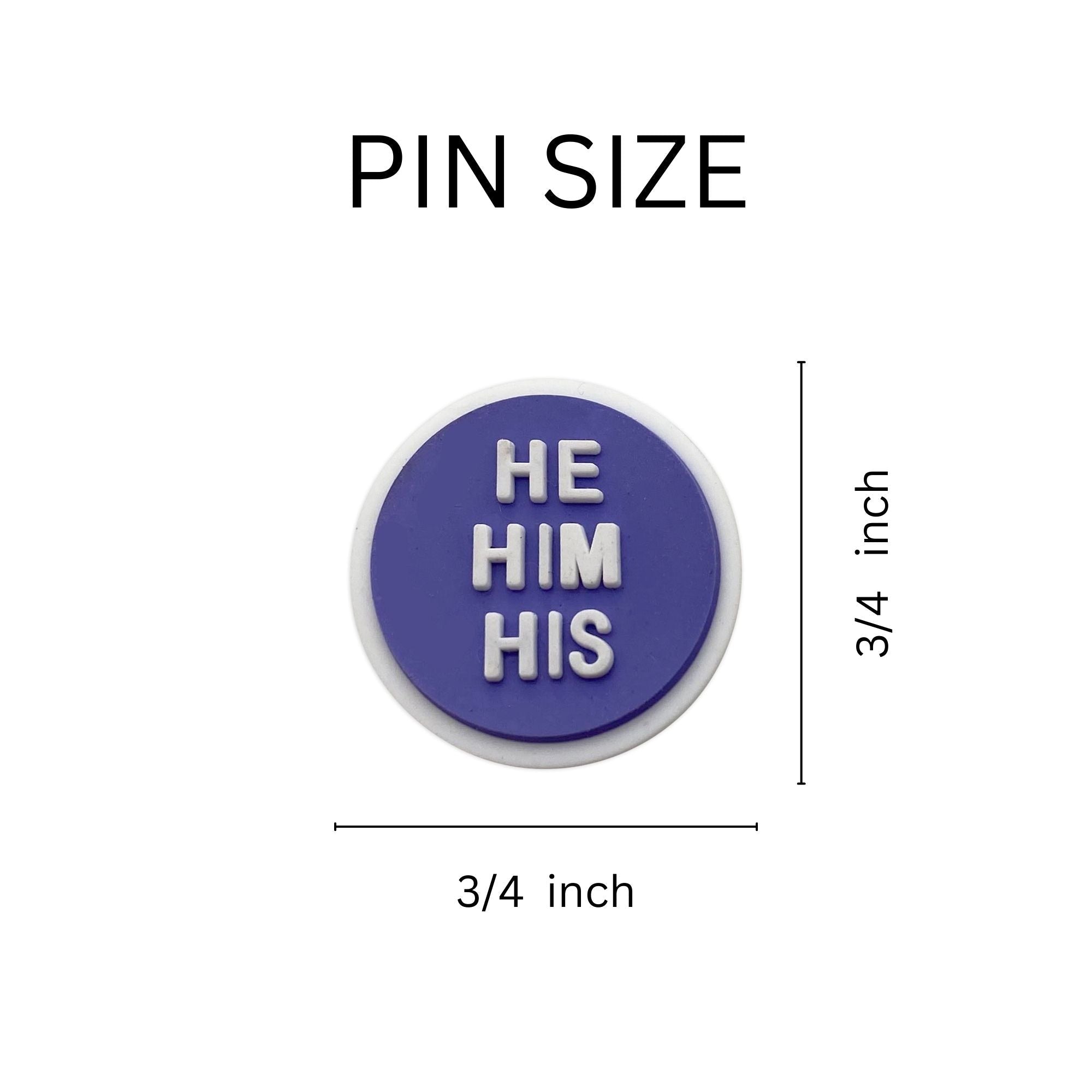 10 Pack He Him Pronoun Silicone Pins The Awareness Company