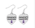Heart Shaped Alzheimer's Awareness Earrings The Awareness Company
