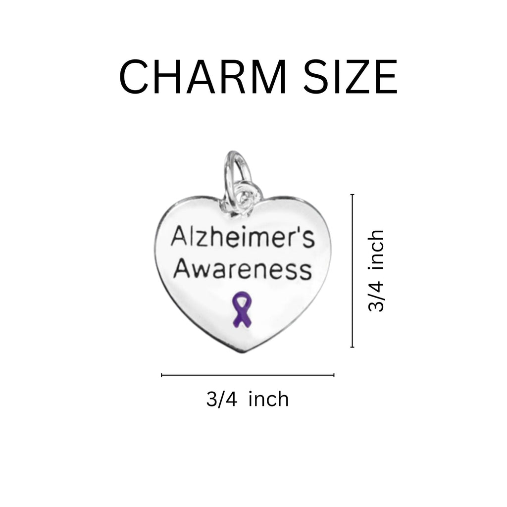 Heart Shaped Alzheimer's Awareness Earrings The Awareness Company