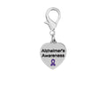 Heart Shaped Alzheimer's Awareness Hanging Charms The Awareness Company